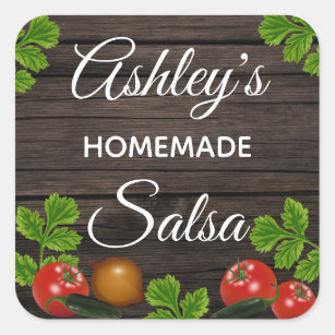 Etiket gepersonaliseerde Homemade Salsa