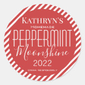 Etiket gepersonaliseerde peppermint Moonshine (Voorkant)