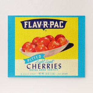 Etiket geperste kersen, van Flav-R-Pac Legpuzzel