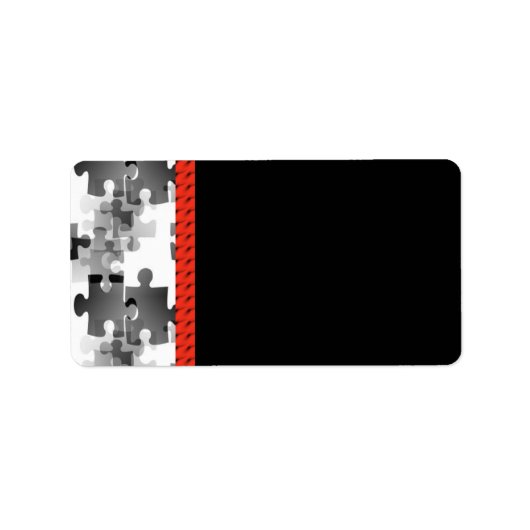 Etiket gepuzzeld adres (Voorkant)
