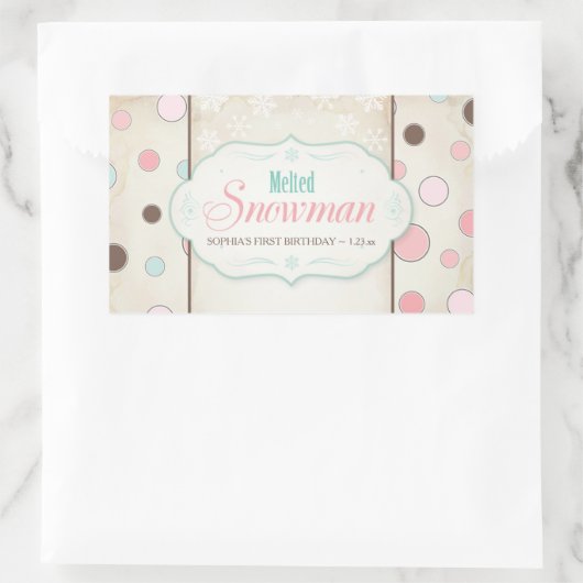 Etiket gesmolten Snowman Water Fles (Tas)