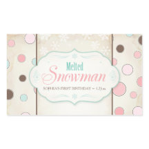 Etiket gesmolten Snowman Water Fles
