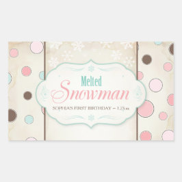 Etiket gesmolten Snowman Water Fles
