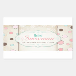 Etiket gesmolten Snowman Water Fles