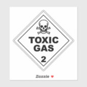 Etiket giftig gas 2 sticker (Vel)