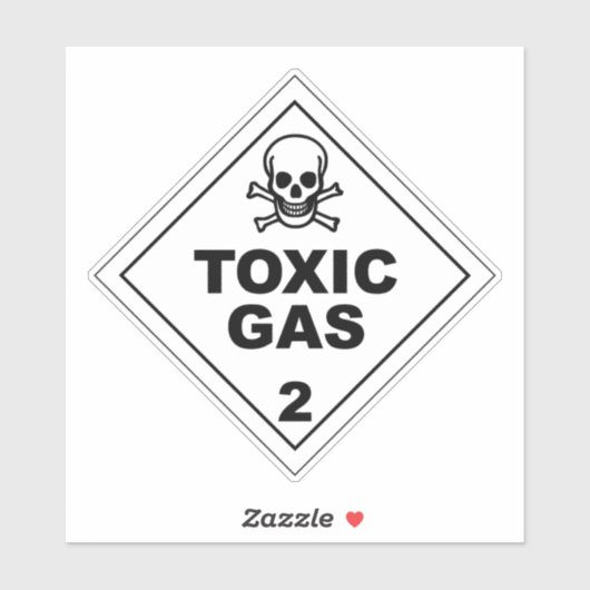 Etiket giftig gas 2 sticker (Vel)