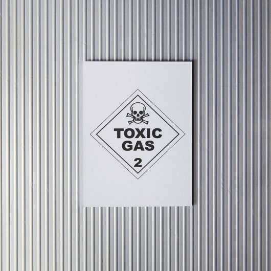 Etiket giftig gas 2 sticker
