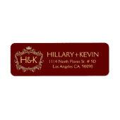 Etiket Glitter Crown & Floral Lijst (Voorkant)