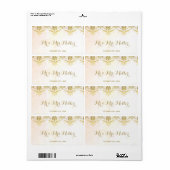 Etiket goudbruiloft voor champagne-wijnfles (Full Sheet)