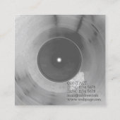 Etiket gouden bord vastleggen vierkante visitekaartje (Achterkant)