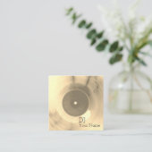 Etiket gouden bord vastleggen vierkante visitekaartje (Staand voorkant)