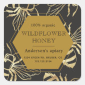 Etiket  gouden koningin bijenhoning (Voorkant)