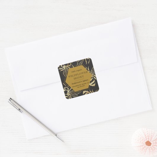 Etiket  gouden koningin bijenhoning (Envelop)