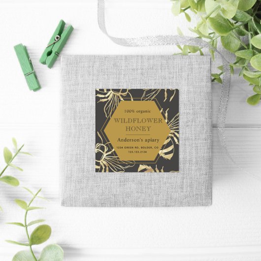 Etiket  gouden koningin bijenhoning