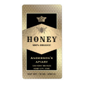 Etiket goudkoninginnenhoningpot  (Voorkant)