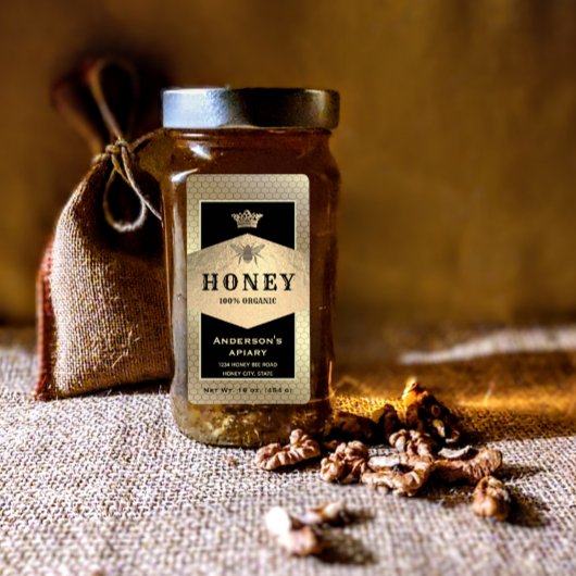 Etiket goudkoninginnenhoningpot 