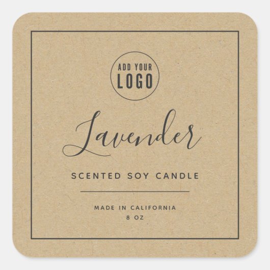 Etiket Grijze rand Kraft toevoegen (Voorkant)