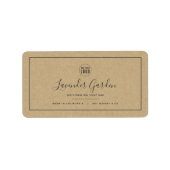 Etiket Grijze rand Kraft toevoegen (Voorkant)