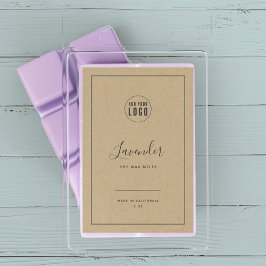 Etiket Grijze rand Kraft toevoegen