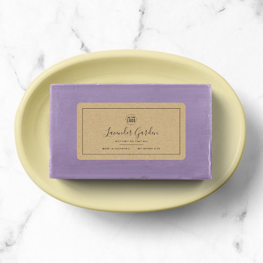 Etiket Grijze rand Kraft toevoegen