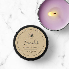 Etiket Grijze rand Kraft toevoegen