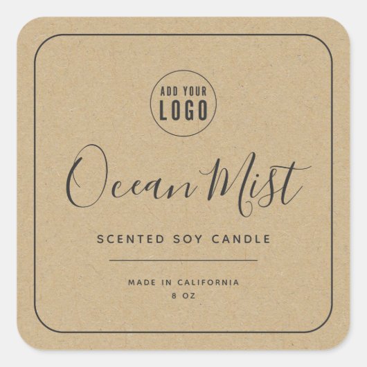 Etiket Grijze rand Kraft toevoegen (Voorkant)