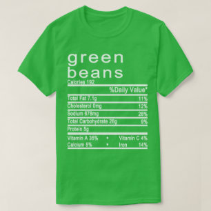Etiket groene bonen Voedingsvetten T-shirt