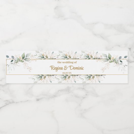 Etiket groene goudfolie (Enkel label)