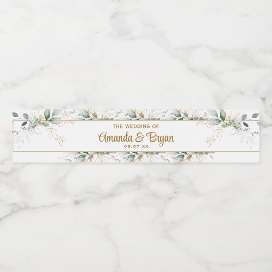 Etiket groene goudfolie (Enkel label)