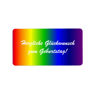 Etiket groene regenboogkleuren
