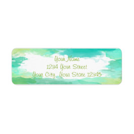 Etiket groene Waterverf