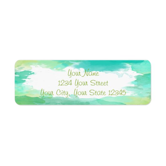 Etiket groene Waterverf (Voorkant)