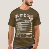 Etiket gumbo Nutrition Facts T-shirt (Voorkant)