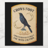 Etiket "Halloween-Apothecary Crows Foot Wine" (Enkel label)