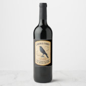 Etiket "Halloween-Apothecary Crows Foot Wine" (Voorkant)