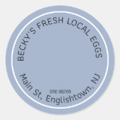 Etiket  Hen en Rooster Blue Egg (Voorkant)