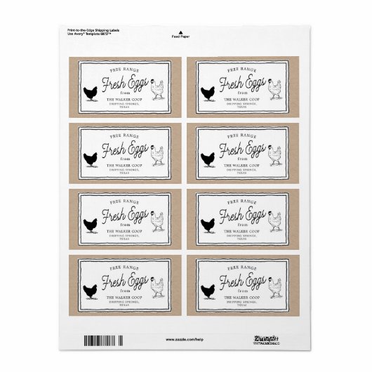 Etiket  hok (Full Sheet)