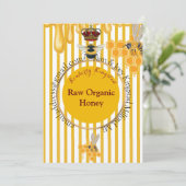 Etiket Honey Bee Feestdagenkaart (Staand voorkant)