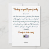 Etiket Honey Bee Feestdagenkaart (Achterkant)