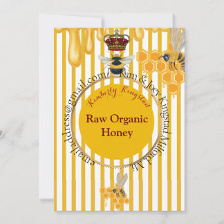 Etiket Honey Bee Feestdagenkaart