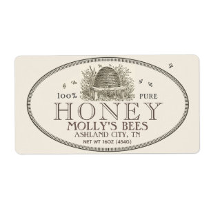 Etiket honing  schuine streep (horizontaal)