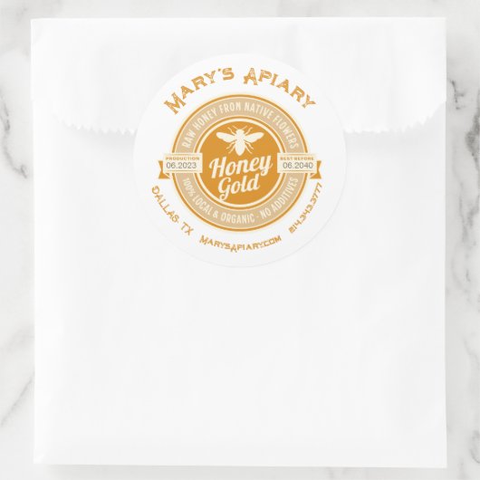 Etiket honing, Stickers Boerderij Homestead (Tas)