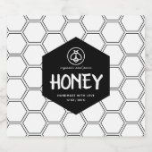 Etiket honing zwart-wit product (Enkel label)