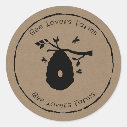 Etiket honingbijen Organic Black Lijst (Voorkant)
