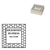 Etiket Honingraat Rubberstempel (Gestempeld)