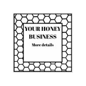 Etiket Honingraat Rubberstempel (Afrduk)