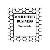 Etiket Honingraat Rubberstempel (Afrduk)