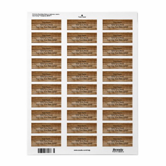 Etiket hout (Full Sheet)