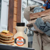 Etiket houtgestookte Oranje esdoornsiroop