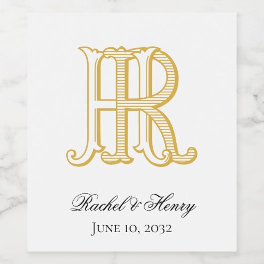 Etiket HR Monogram of RH Monogram (Enkel label)